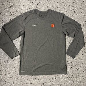 Nike Clemson Tigers Men’s Gray Long Sleeve Dri-FIT Shirt